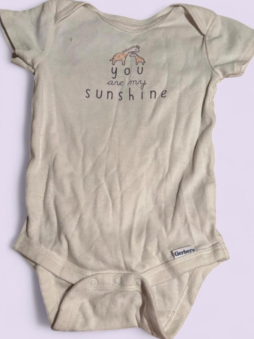 Gerber “You Are My Sunshine” Giraffe Bodysuit | 6–9 Months